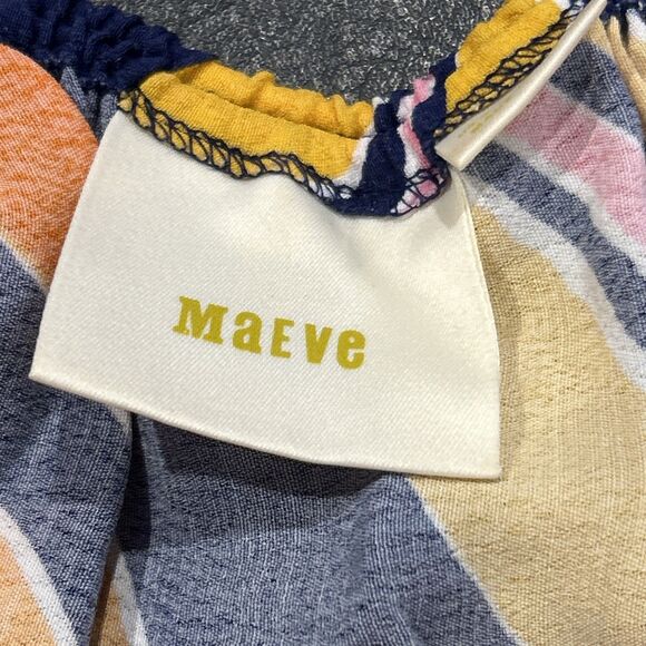 Anthropologie Maeve Jumpsuit Womens 6 Finley Wide Leg Colorful Fun Striped - Picture 4 of 8